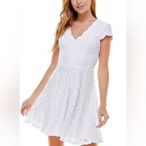 City Studio Juniors Lace Back cut-out dress